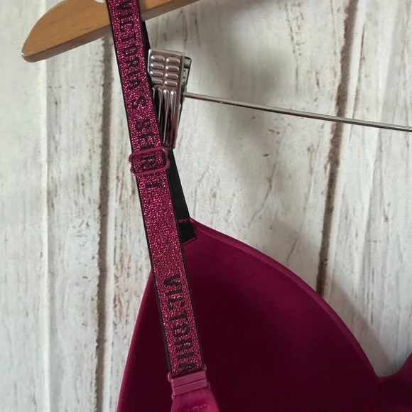 Victoria's Secret 32DDD/F70 T-Shirt Lightly Lined Wireless Shine Strap Bra - Picture 4 of 6